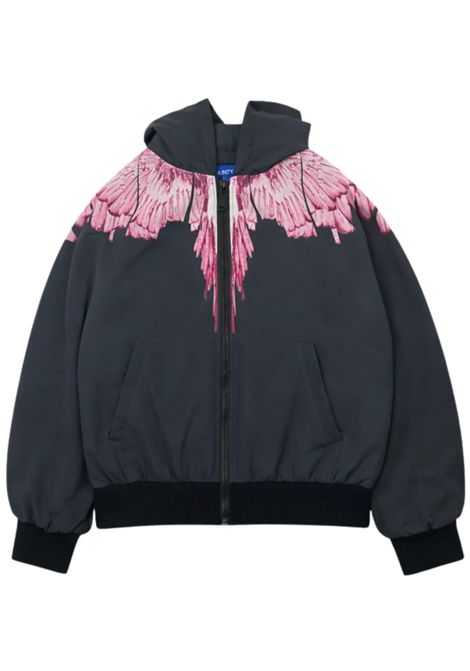 Giubbino bambina nero in nylon MARCELO BURLON | GJK099NERO